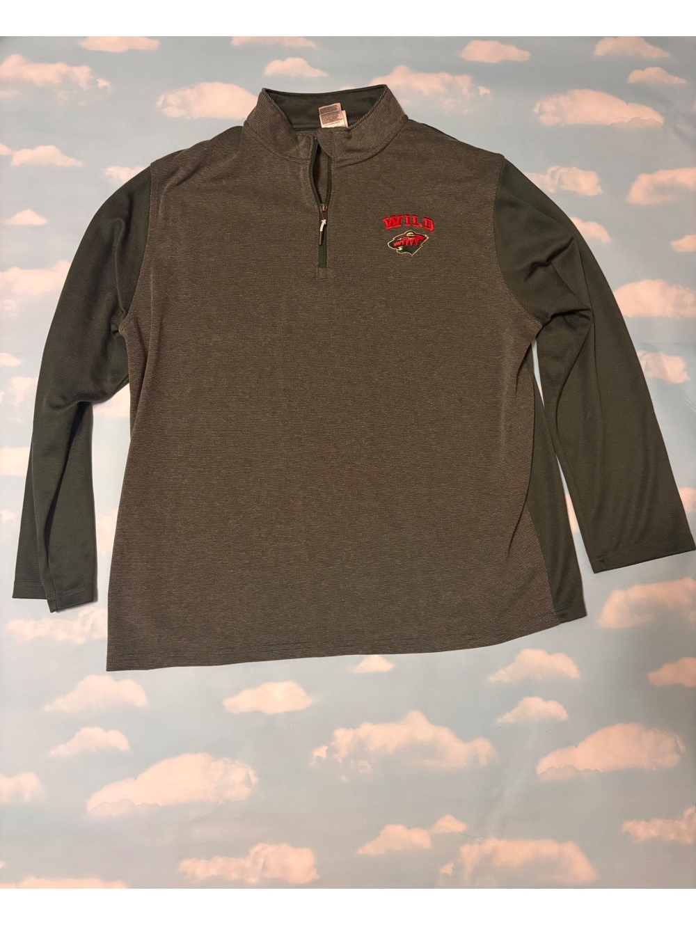 NHL Minnesota Wild Men's Quarter Zip Pullover Sweatshirt XL